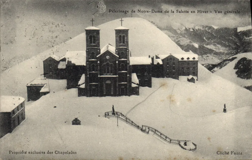 Pilgerreise zu Notre-Dame de la Salette im Winter — Allgemeiner Blick — Cliché Faure - Vorderseite