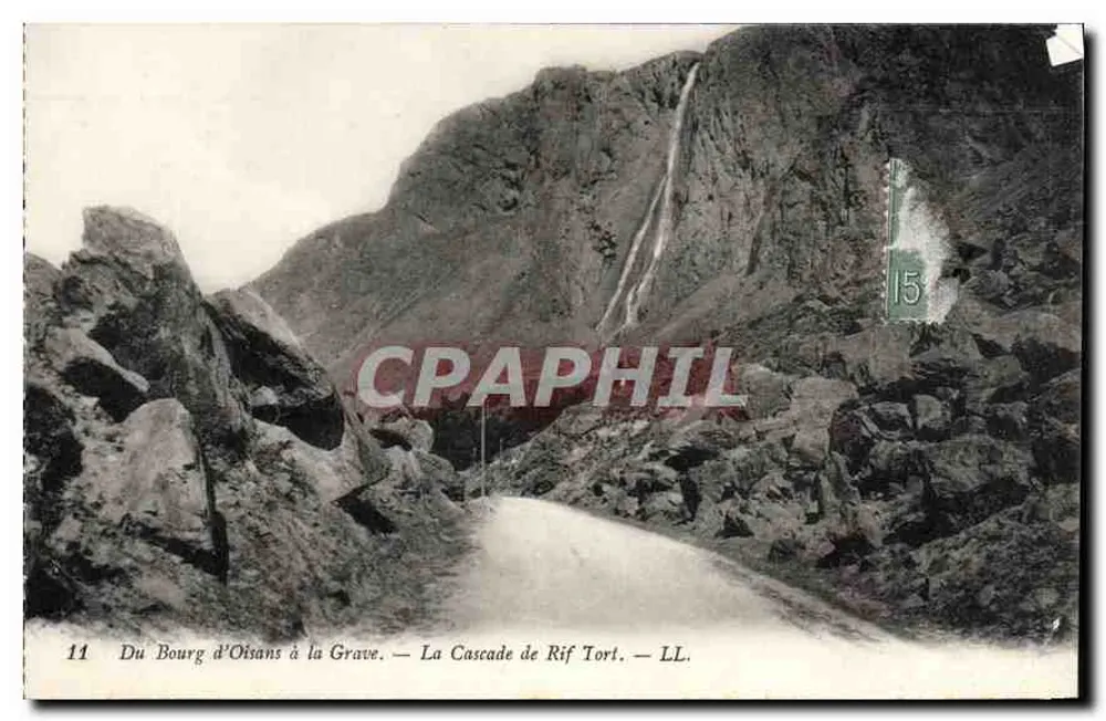 Von Bourg d'Oisans nach Grave — Der Wasserfall von Rif Tort — LL - Vorderseite