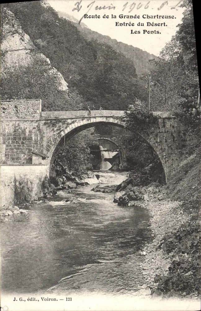 Entrée du Désert — Les Ponts — Route de la Grande Chartreuse — J.G., Verlag, Voiron — 121 - Vorderseite