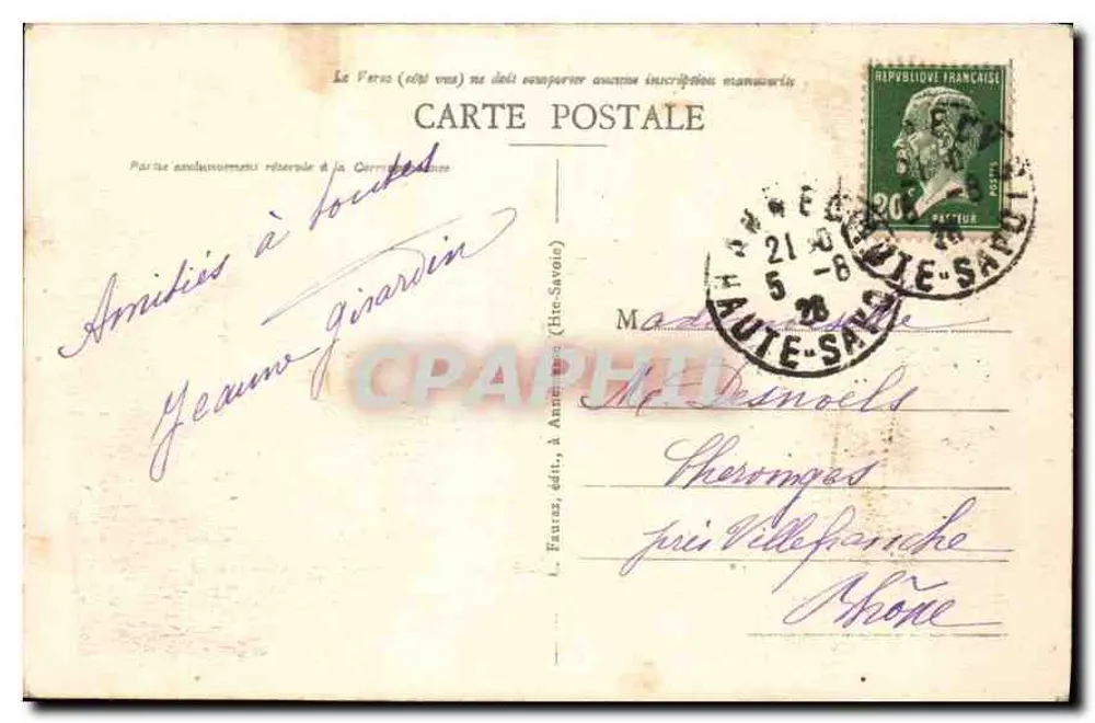 Annecy (Hte-Savoie) — Palast der Insel und Thion (Entleerung des Sees) — n° 1047 - Rückseite