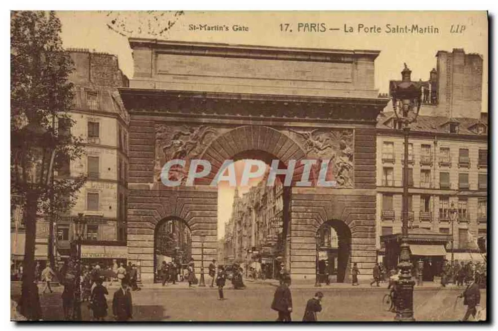 Parijs — De Poort Saint-Martin — Uitgever LIP, n°17 - Voorkant