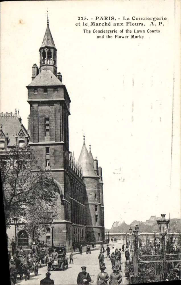 Paris - Die Conciergerie und der Blumenmarkt - A.P. n°225 - Vorderseite