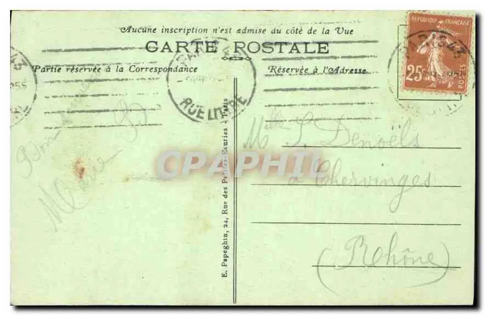 Paris - Die Conciergerie und der Blumenmarkt - A.P. n°225 - Rückseite