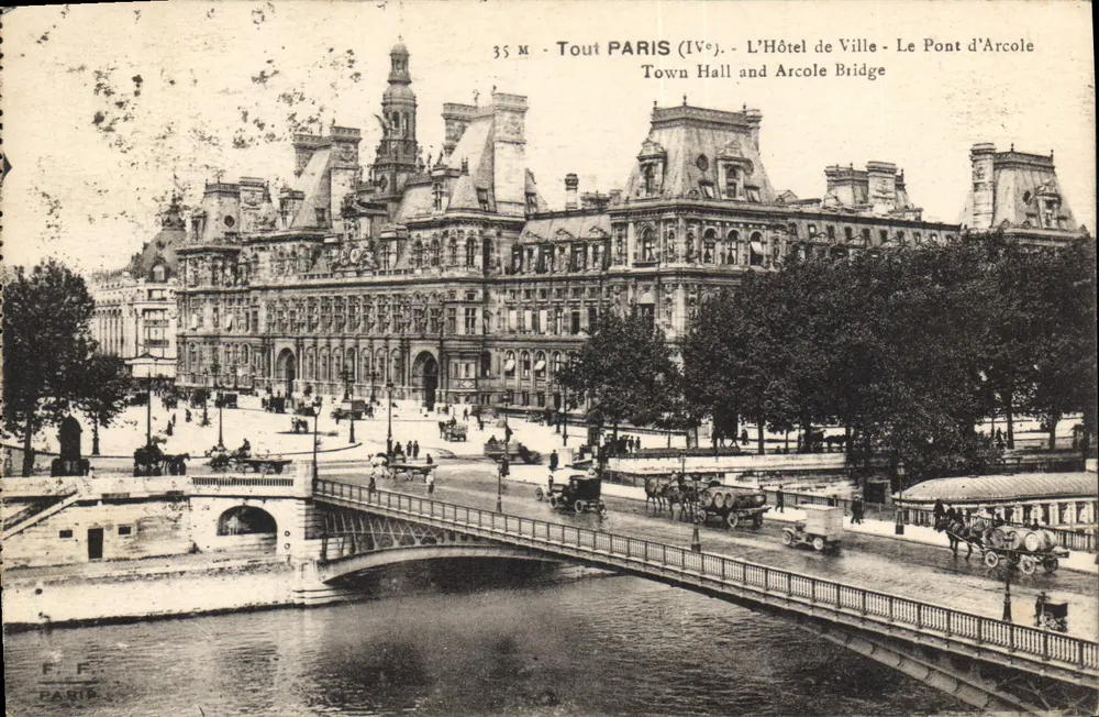 Paris (IVe) - Das Rathaus - Die Pont d'Arcole — Verlag Tout Paris (35 M) - Vorderseite