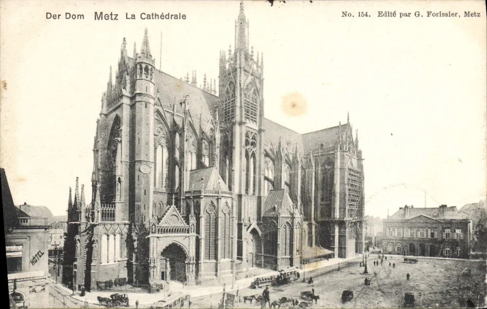 Metz — De Kathedraal — Uitgegeven door G. Forissier, Metz, Nr. 154 - Voorkant