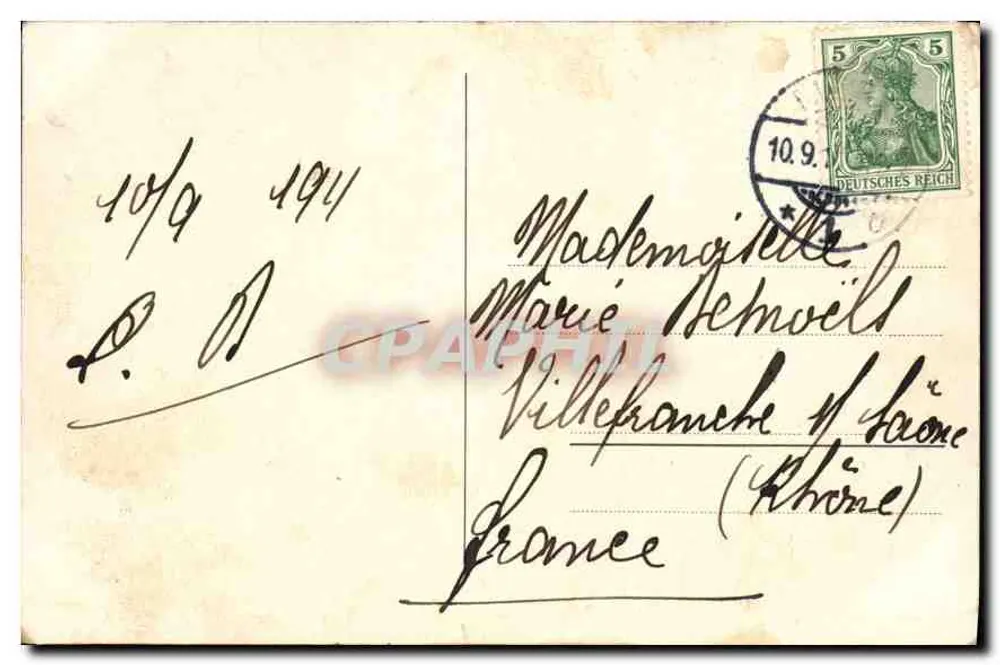 Metz - Denkmal von Wilhelm I. - Kaiser Wilhelm-Denkmal — Verlag G. Forissier, Metz, Nr. 143 - Rückseite