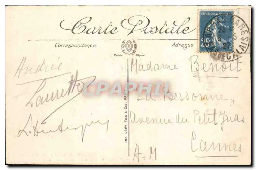 Arras vor dem Bombenangriff — Grande Place und Getreidemarkt — Edition Au Pacha 8, Rue Ernestale - Rückseite
