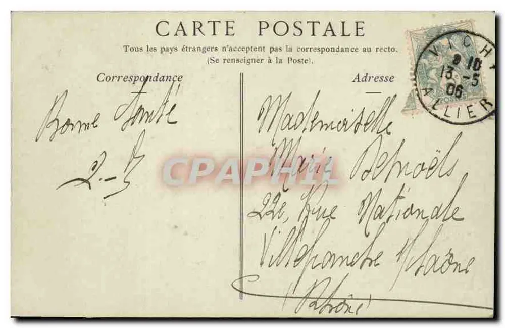 Vichy — O Palácio das Fontes — Collections ND. Fot. n°109 - Verso