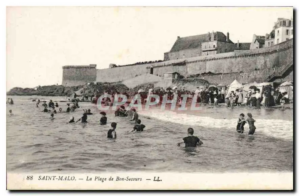 Saint-Malo — A Praia de Bon-Secours — LL. - Frente