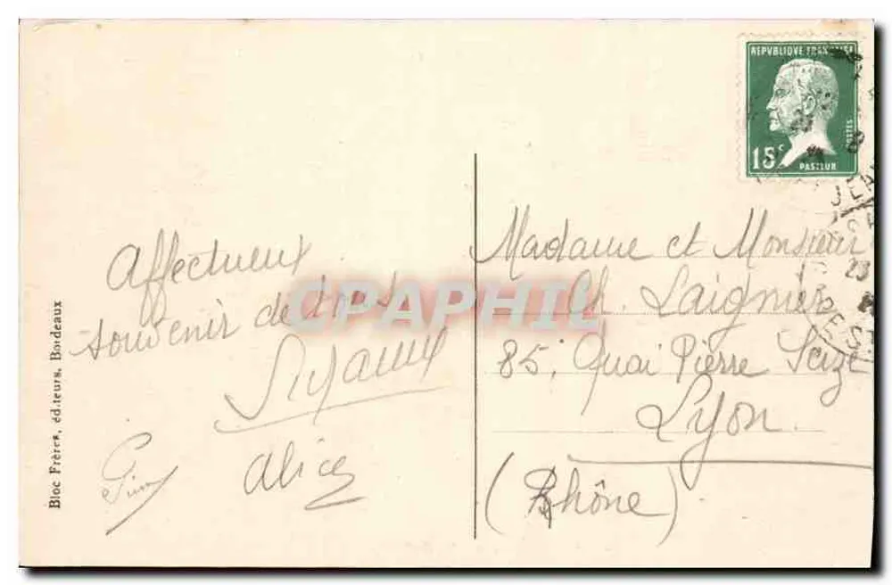 Bordeaux — Die Kathedrale und das Rathaus — BR - Rückseite