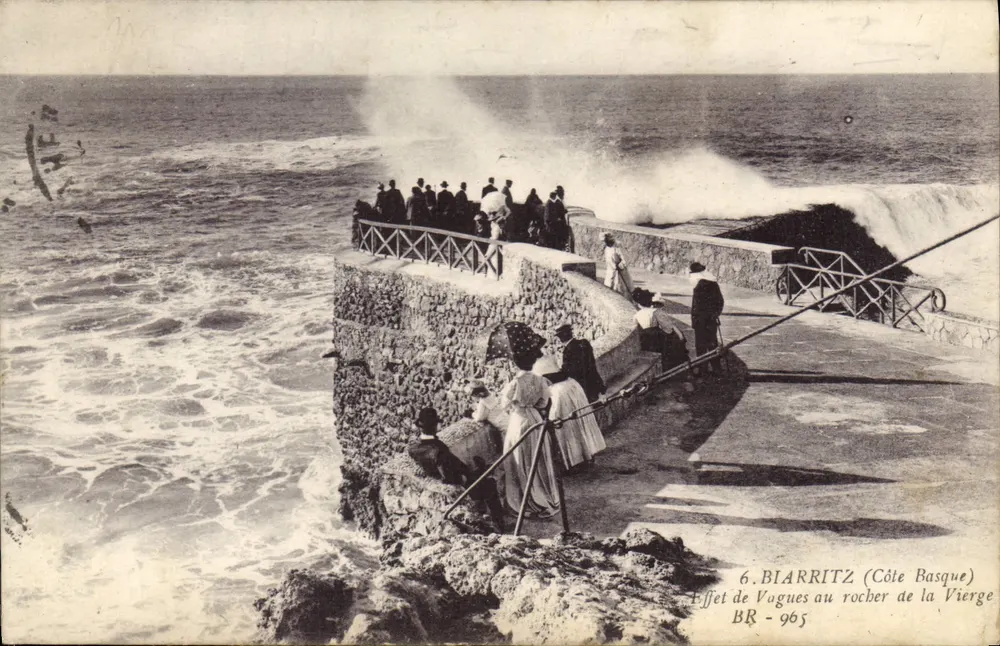 Biarritz (Côte Basque) — Wellenwirkung am Felsen der Jungfrau — BR-965 - Vorderseite