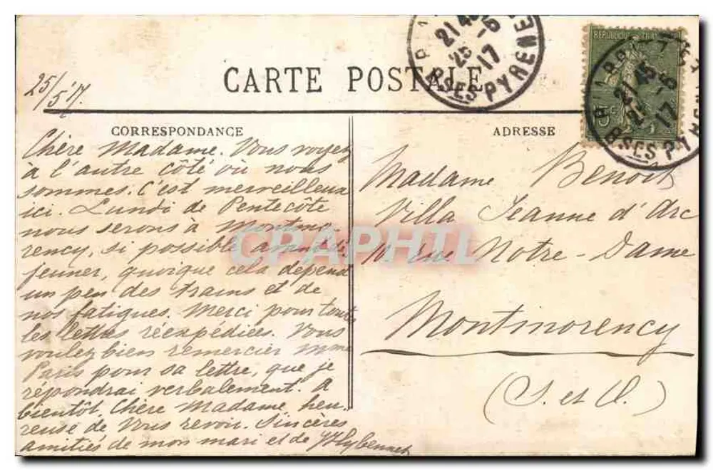 Biarritz (Côte Basque) — Wellenwirkung am Felsen der Jungfrau — BR-965 - Rückseite