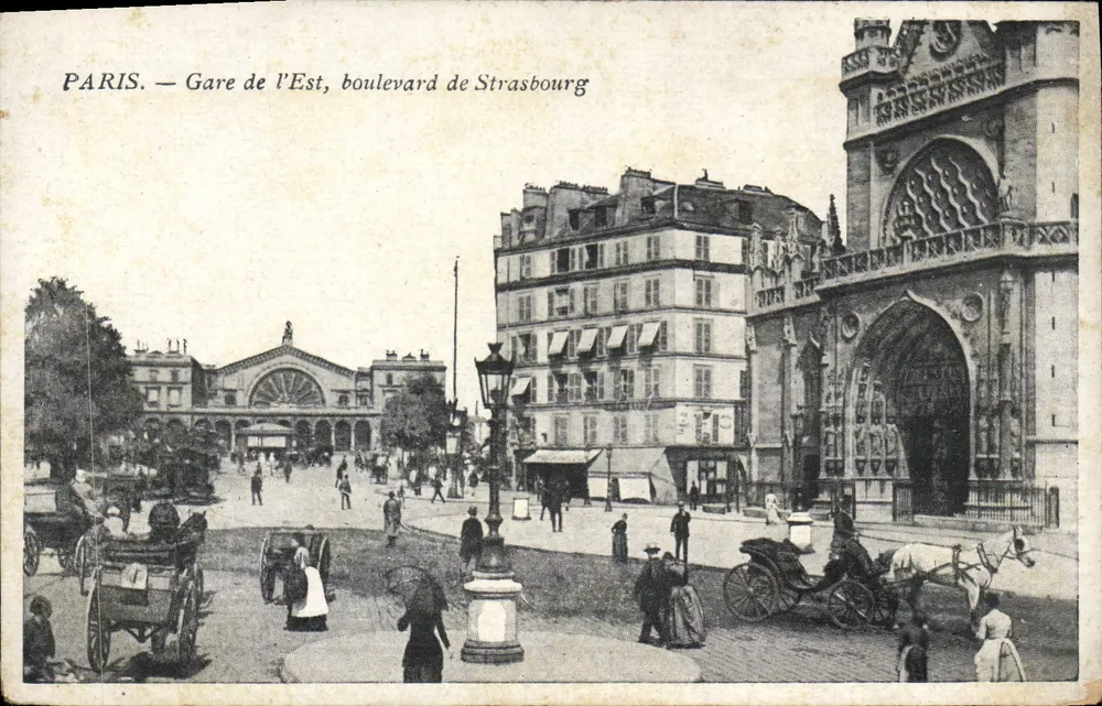 Paris — Estação da Este, avenida de Strasbourg — editor não identificado - Frente
