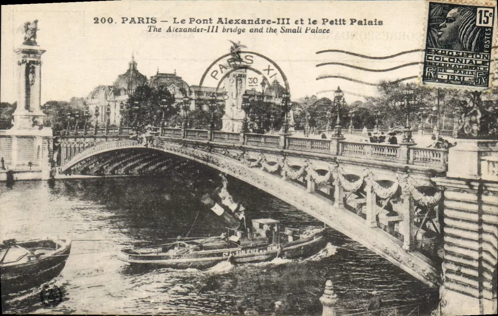 Paris — Der Pont Alexandre-III und das Petit Palais — Phototypie 'L'Atelier' Paris n°200 - Vorderseite