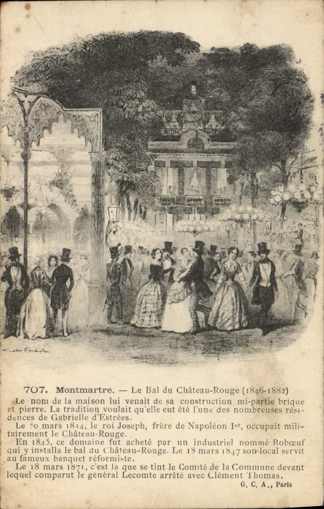 มง마르트 — 르 발 드 채트뢰-루주(1846-1882) — G. C. A., 파리 - 앞면