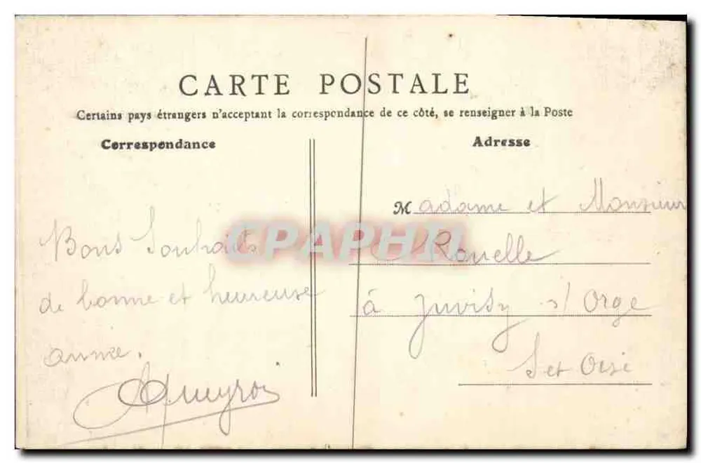 Paris - Rue de Castiglione — vista da rua com carros e pedestres — B. F., Paris, n°33 - Verso