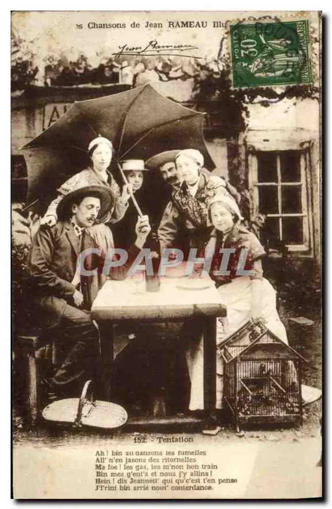 Cena de rua com grupo — Canções de Jean Rameau — Editor Jean Perriman, n° 192 - Frente