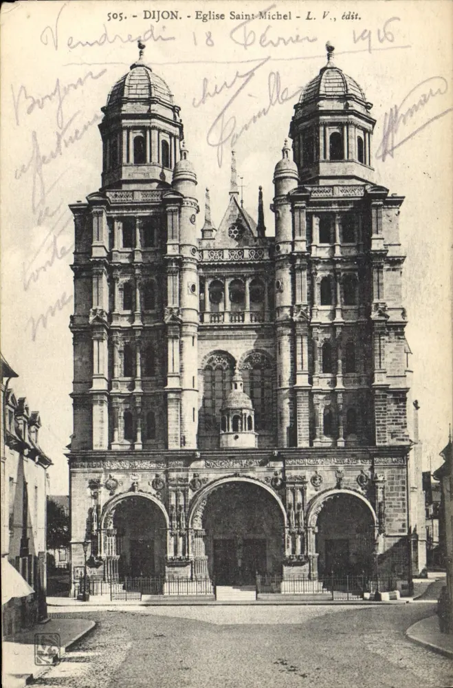 Dijon - Igreja de São Miguel — L. V., editor, n° 505 - Frente