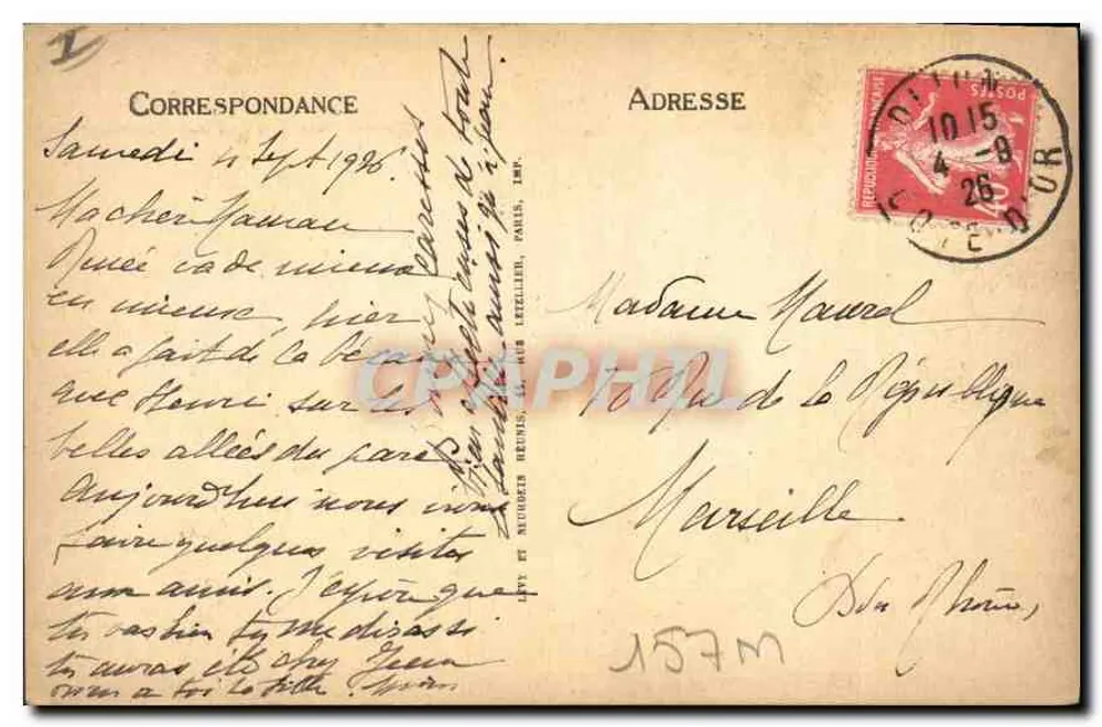 Dijon — Alte Chartreuse von Champmal — Die Turm und die Kapelle - Rückseite