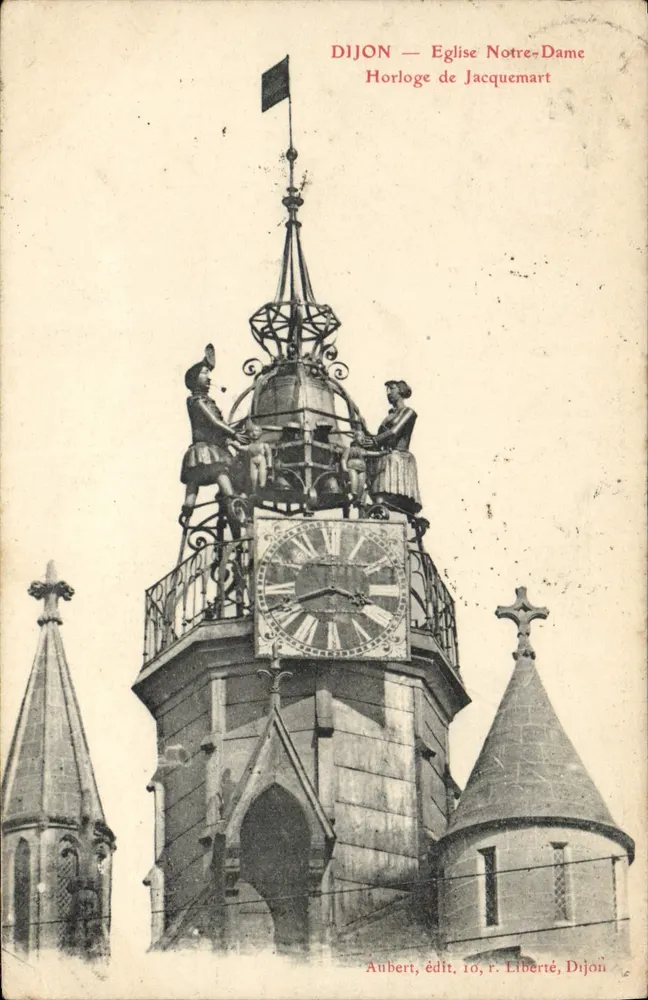 Dijon — Kirche Notre-Dame — Jacquemart-Uhr - Vorderseite