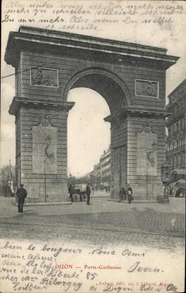 Dijon — Porte-Guillaume — Aubert, édit. 10, r. Liberté, Dijon - Frente