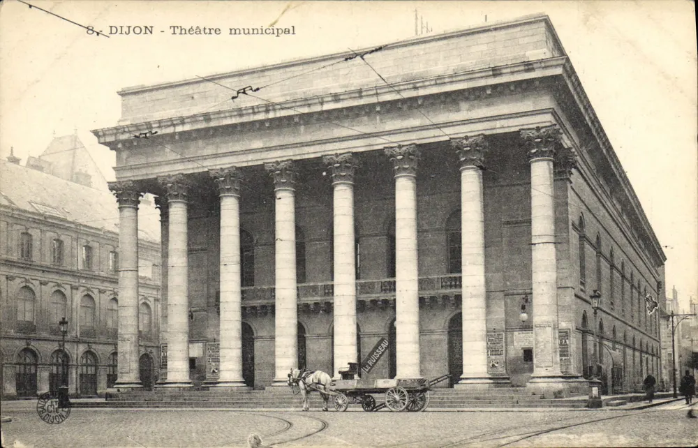 Dijon - Teatro Municipal — editor: L. Rousseau, n° 8 - Frente