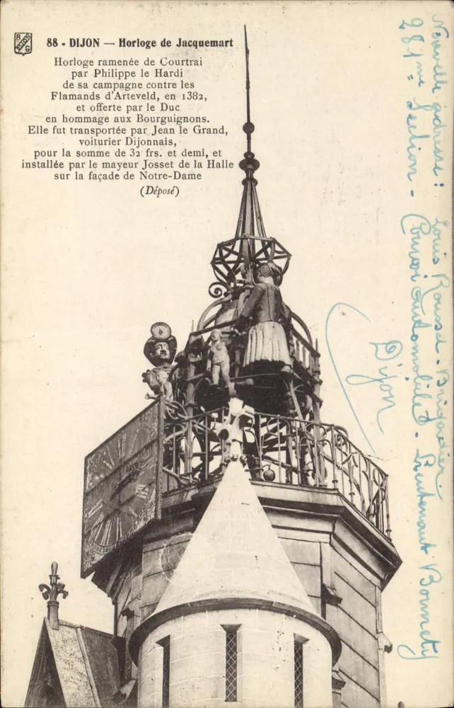 Dijon — Relógio de Jacquemart — Edição R. G. - Frente