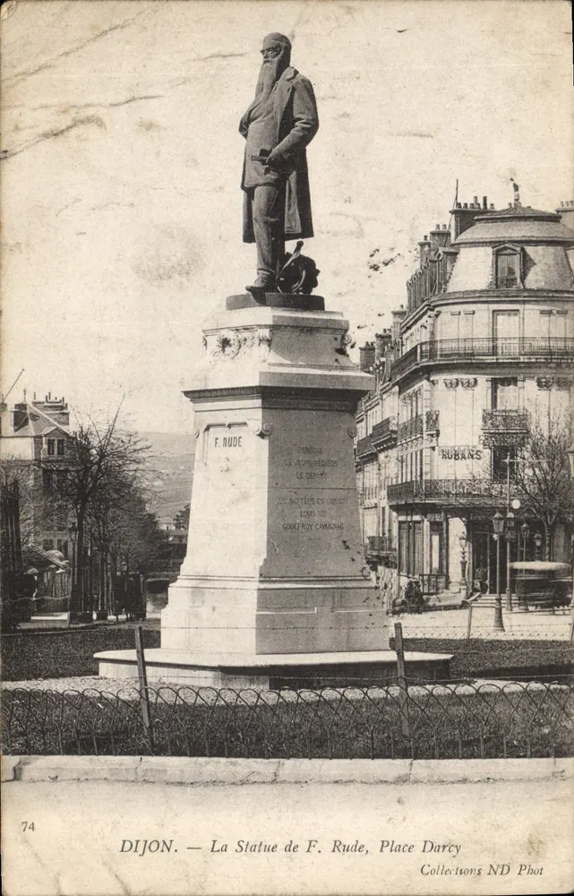 Dijon — Statue de F. Rude, Place Darcy — Collections ND Phot, n°74 - Vorderseite