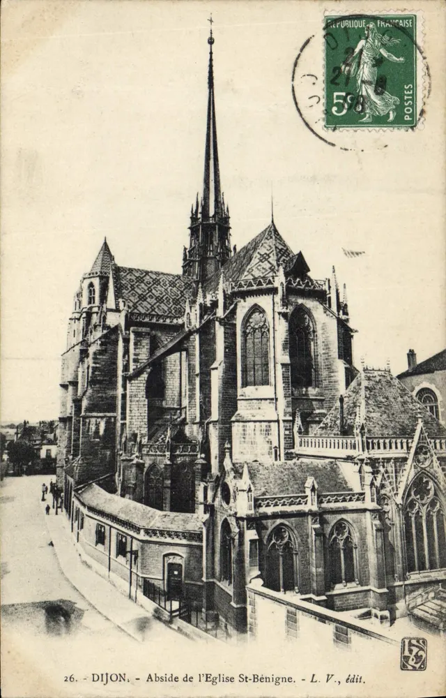 Dijon — Abside da Igreja de São Benigno — L. V., editor - Frente