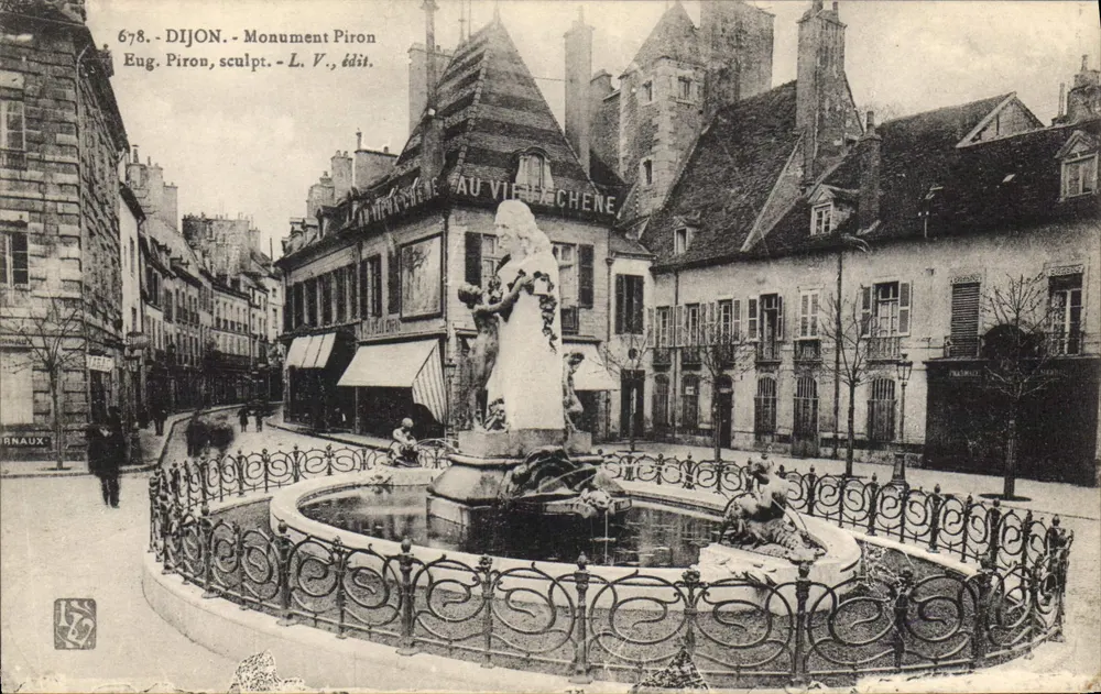 Dijon - Monument Piron - Eug. Piron, escultor - L. V., editor - Frente