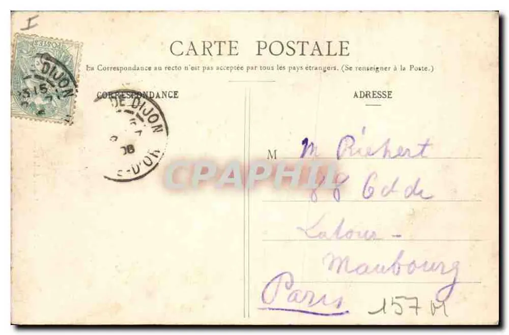 Dijon - Estátua da Resistência — L. V., edição n°13 - Verso