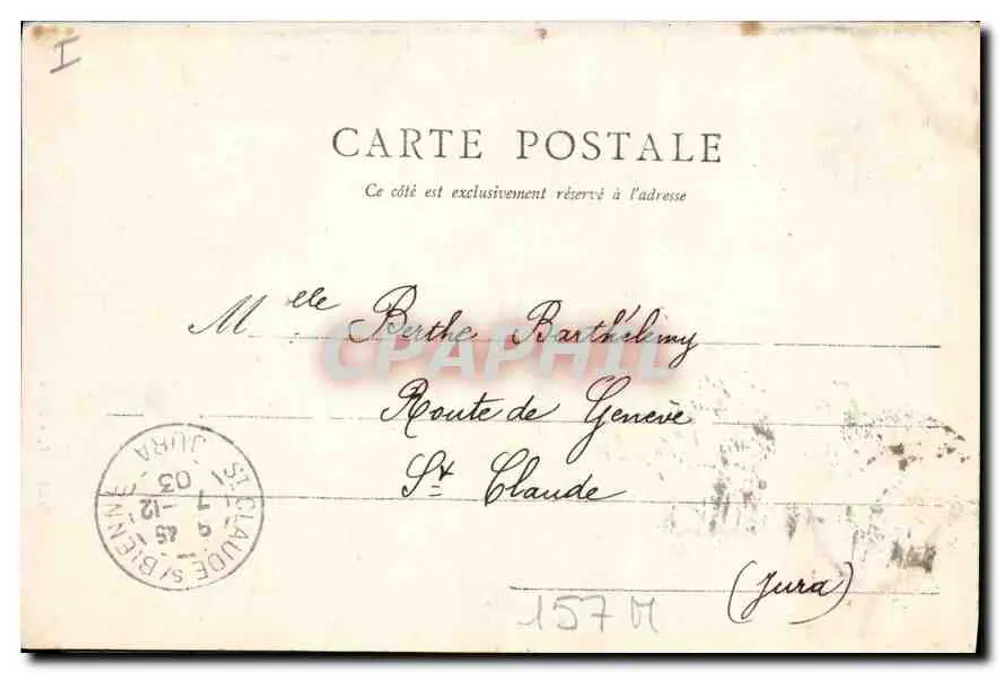 Dijon - Poço de Moisés — Amitiés, editor Dijon, número de série não visível - Verso
