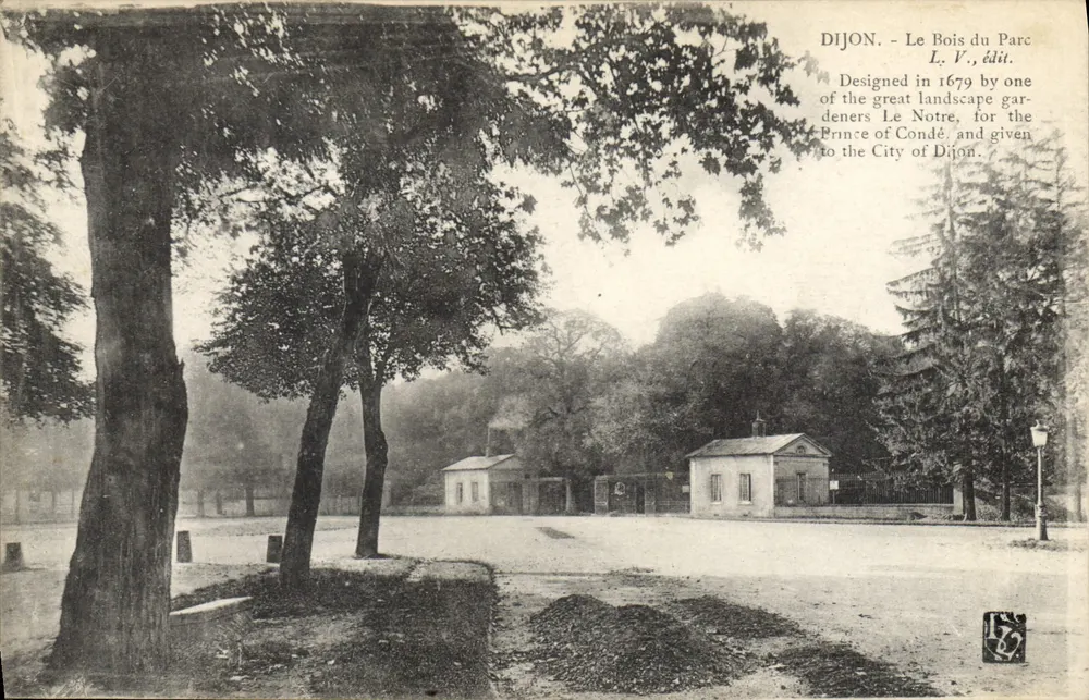 डिजॉन - ले बॉइज डू पार्क - 1679 में ले नोट्र द्वारा डिज़ाइन किया गया, शहर को दिया गया - एडिटर एल. वी. - आगे