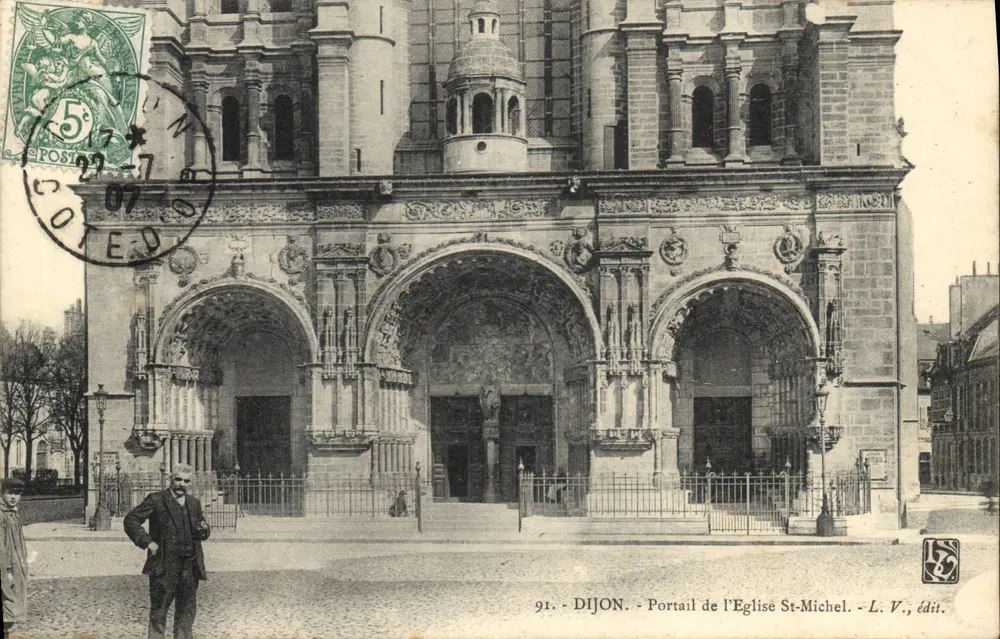 Dijon - Portal der Kirche St-Michel — L. V., Verlag - Vorderseite