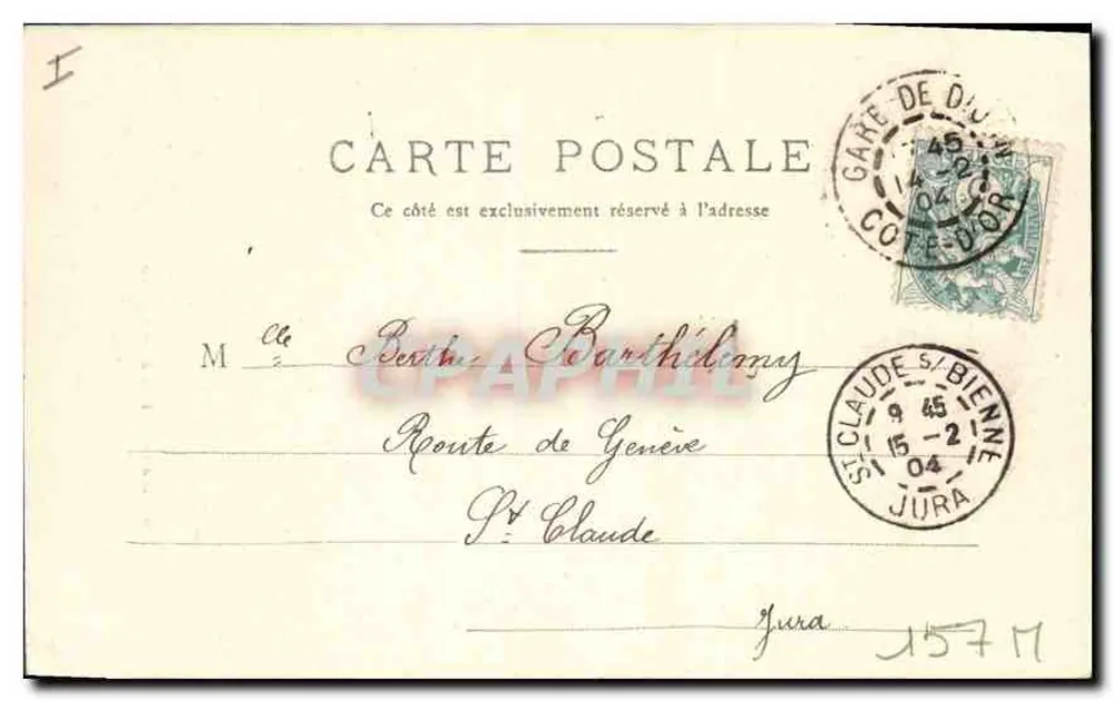 Dijon — Palácio de Justiça — Bons Bavier Berthe - Verso