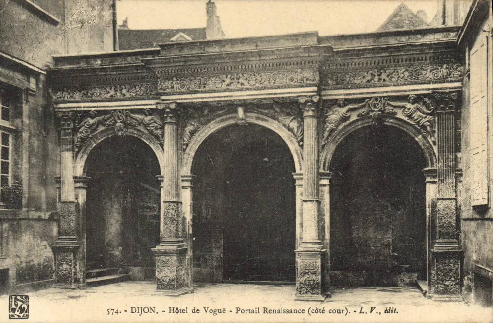 Dijon - Hotel de Voguë - Renaissanceportal (Seitenhof) — L. V., Verlag - Vorderseite