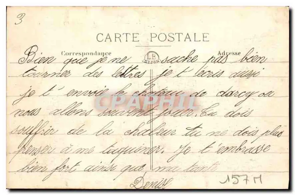 Dijon — Castelo da Água Darcy — H.G. Editor, n° 98 - Verso