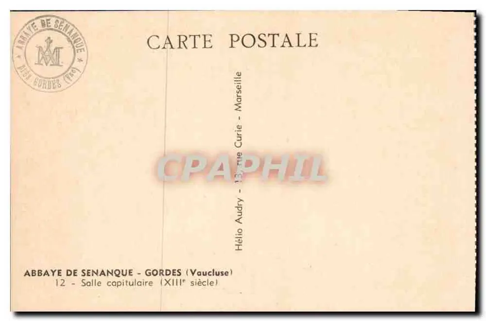 Abbaye de Senanque - Kapitelraum — 13. Jahrhundert — Abbaye de Senanque, Gordes (Vaucluse) - Rückseite