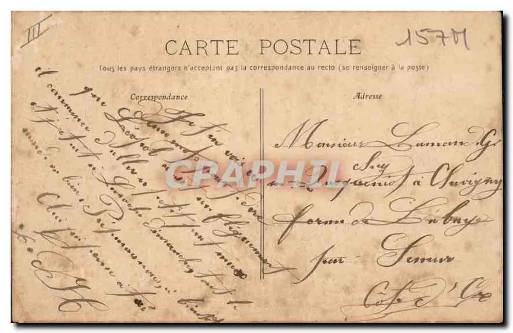 Dijon — L'Ouche nas Tanneries — Aubert édit., 10 r. Liberté Dijon - Verso
