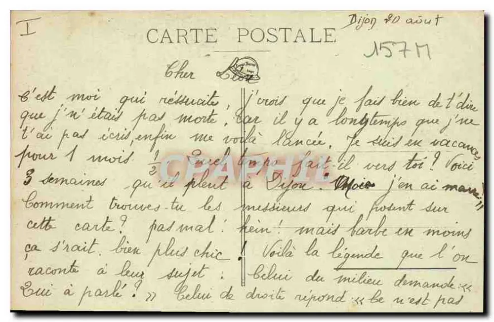 Dijon — Puits de Moïse — Les Prophètes Daniel et Isaï - Verso