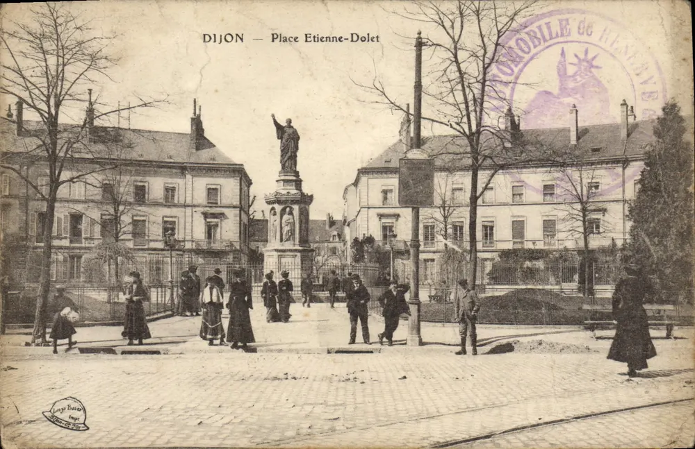 Dijon — Praça Étienne-Dolet — editor Lévy Dutier, n° 1574 - Frente