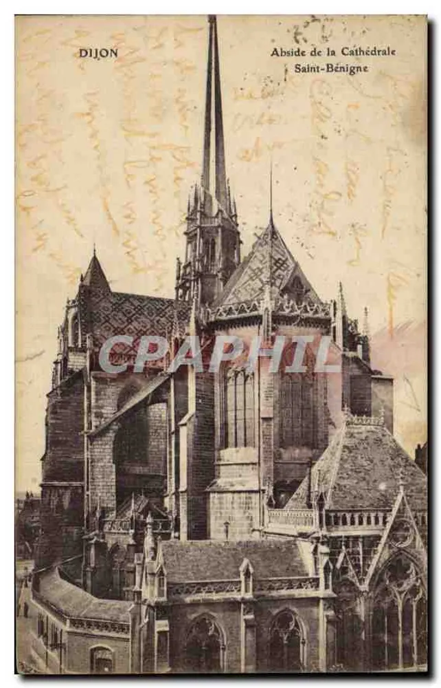 Dijon — Ábside de la Catedral de San Benigno — editor desconocido - Anverso