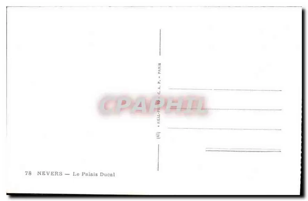 Nevers — O Palácio Ducal — Editor Réal-Philo, Paris - Verso