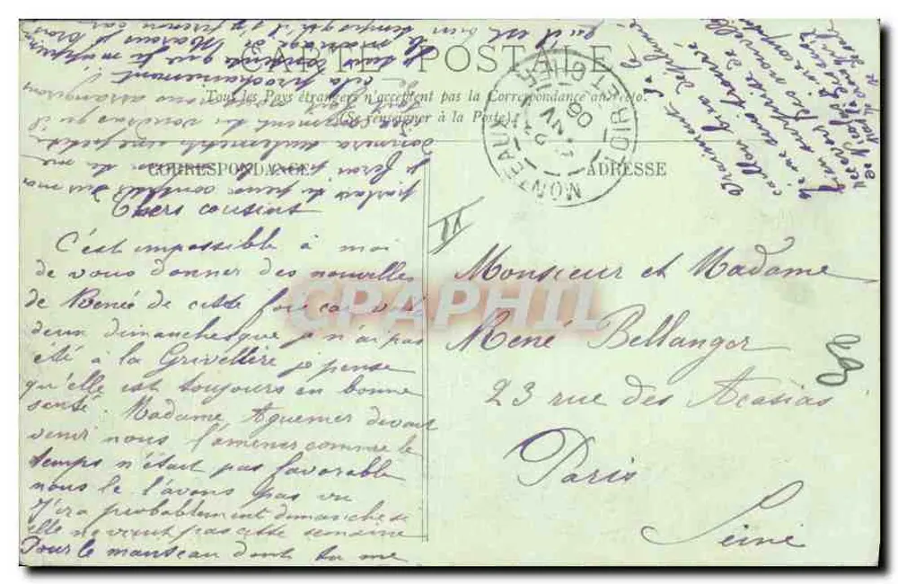Cheverny — O Castelo — A Fachada. — LL. - Verso