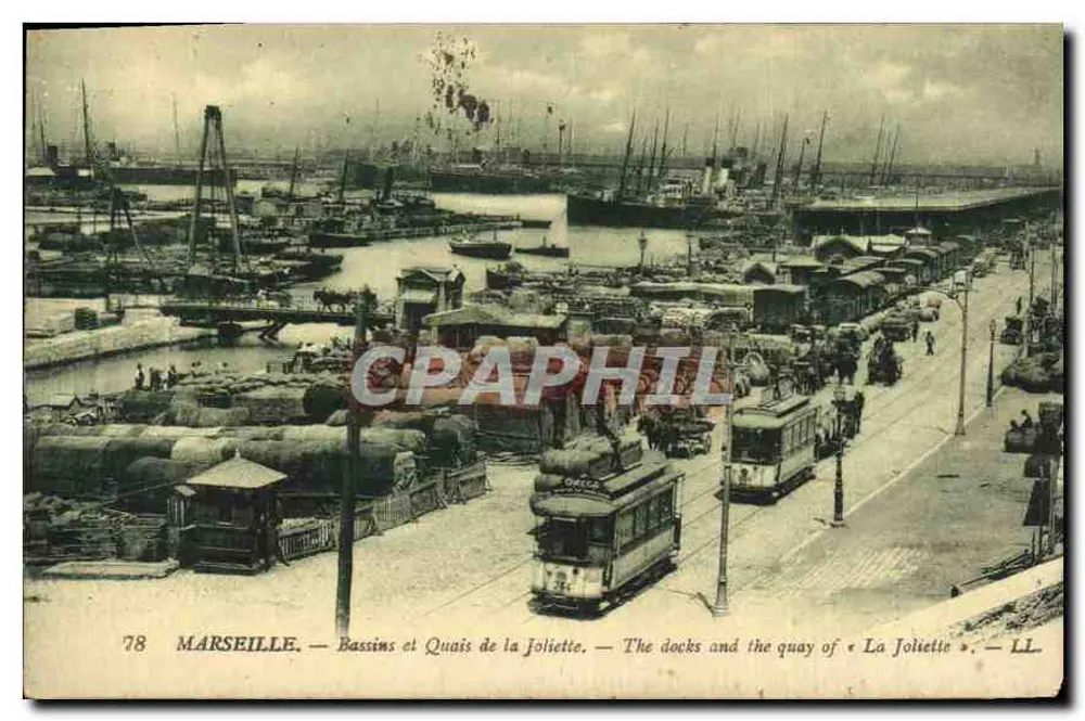 Marseille — Basine und Kai der La Joliette — LL - Vorderseite