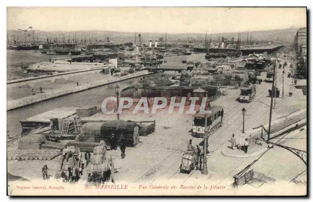 Marseille — Allgemeiner Blick auf die Joliette-Becken — Magnann General, Marseille, Nr. 20 - Vorderseite