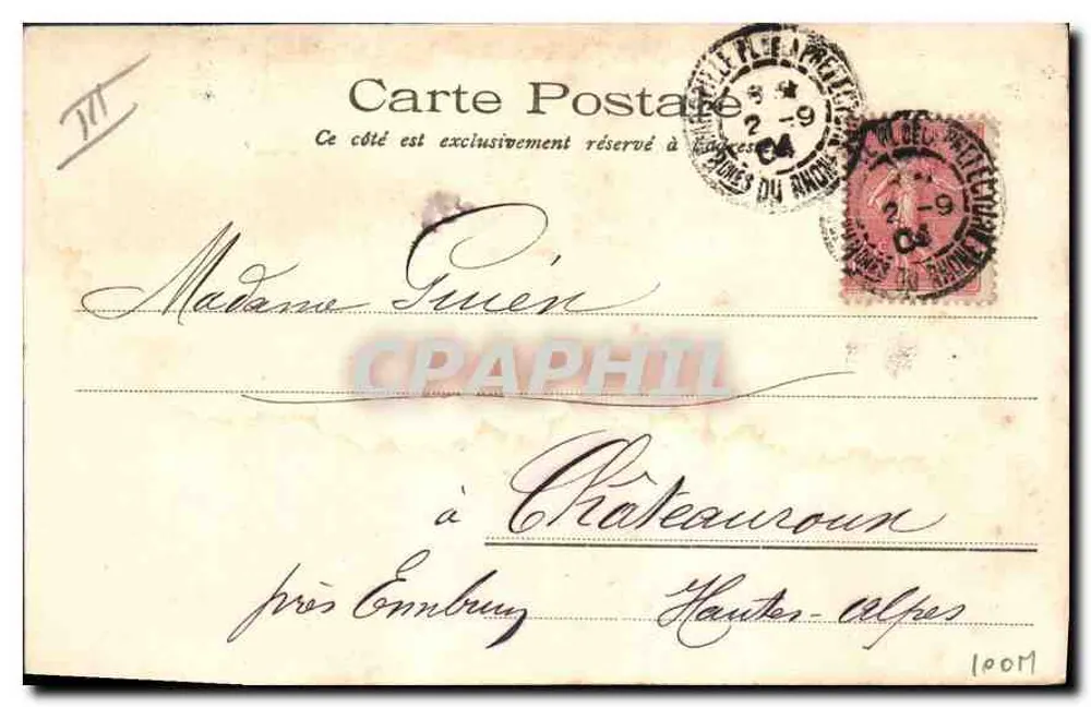 Les Pierres-Plates (öffentliche Bäder) — Marseille — Henri part, dann E.A. — Nr. 419 - Rückseite