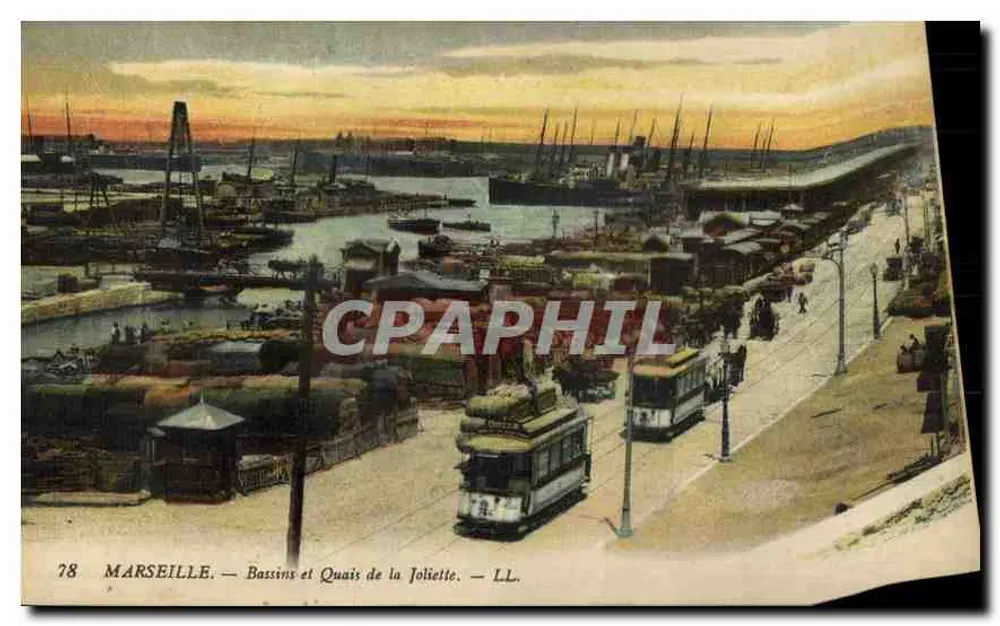 Marseille — Becken und Kai der Joliette — LL. n°78 - Vorderseite