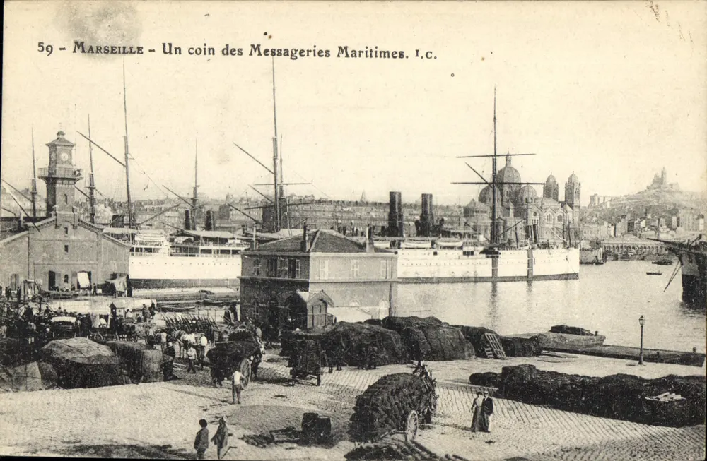 Marseille — Ein Stück der Messageries Maritimes — I.C. Nr. 59 - Vorderseite