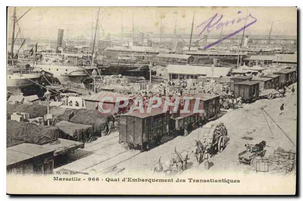 Marseille - 966 - Anlegestelle für Transatlantiker — Verlag: Lacombe, 18, rue Tadmoréau - Vorderseite
